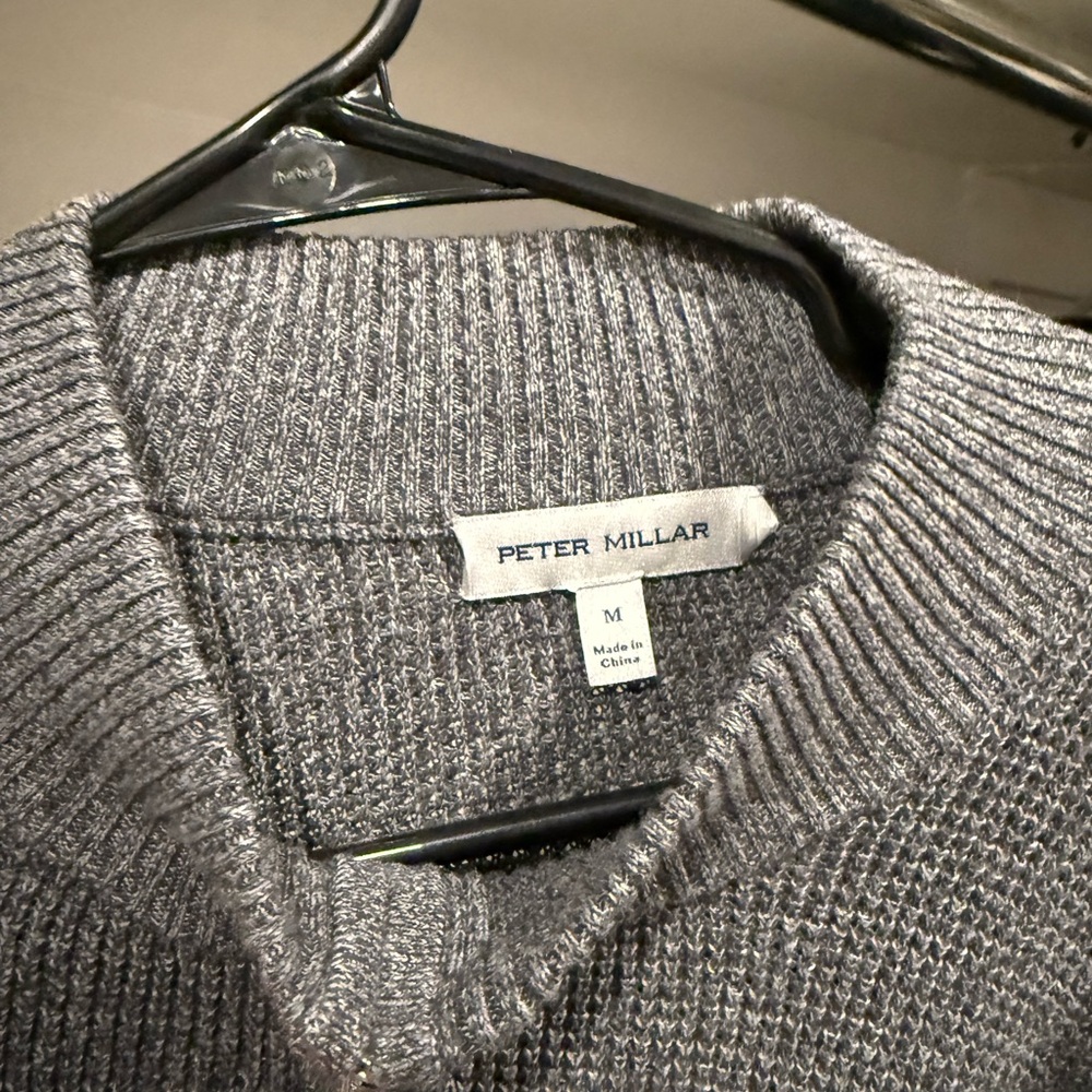 Peter Millar Gray Half-Zip Sweater - image 2